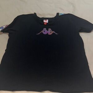 Kappa Black Tee with Logo